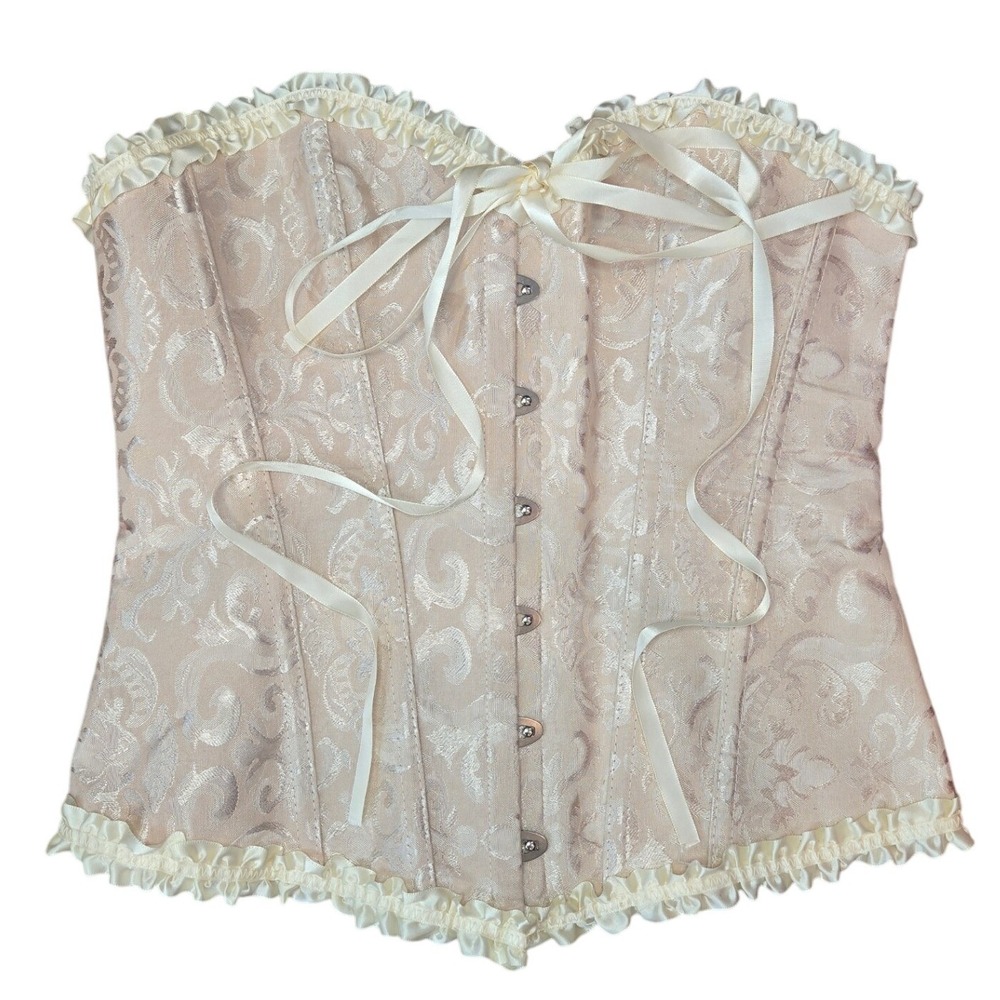 Corset Bodice Bustier Top Regency Ren Faire Victorian Sweetheart Neckline Large
